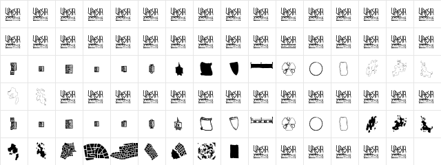 Uresia Arcane Sampler Regular  glyph index