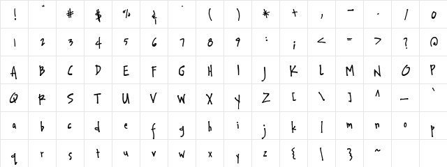 CK Dude Regular  glyph index