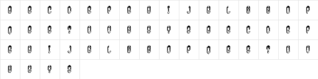 Emotion Straight Regular  glyph index