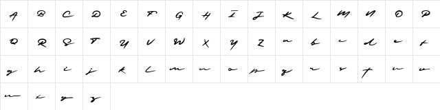 pastcode demo Regular  glyph index