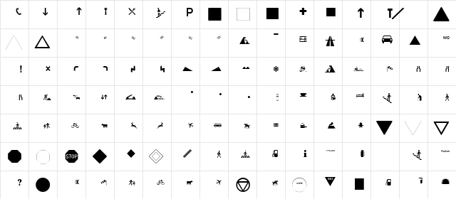 Zeichen Hundert Regular  glyph index