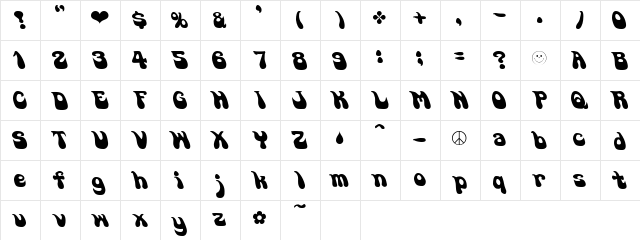 GoSoul Regular  glyph index