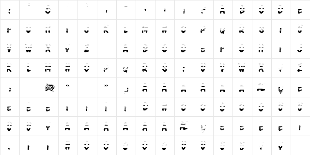 friday night 2 Regular  glyph index