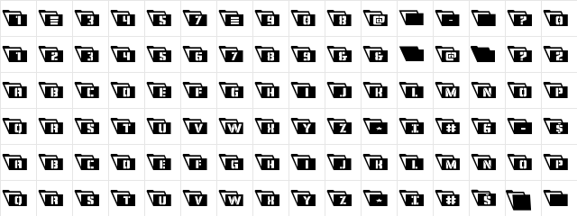 Eyes Only Leftalic Italic  glyph index