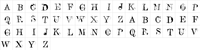 ConstruCaps Regular  glyph index