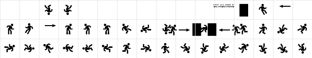 DanceFloor eXit Regular  glyph index