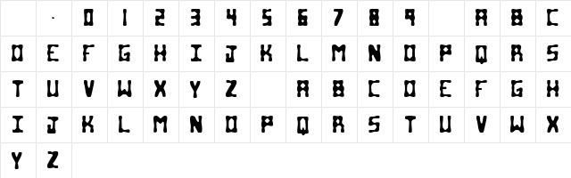 Lumpie Regular  glyph index