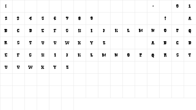 Mejiko Medium  glyph index