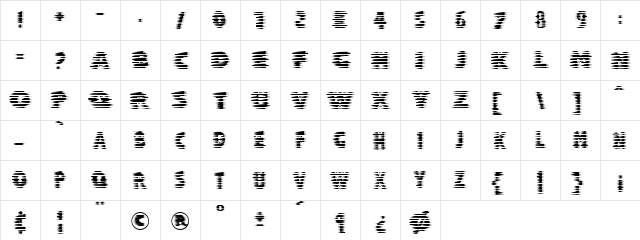 Halcion Regular  glyph index