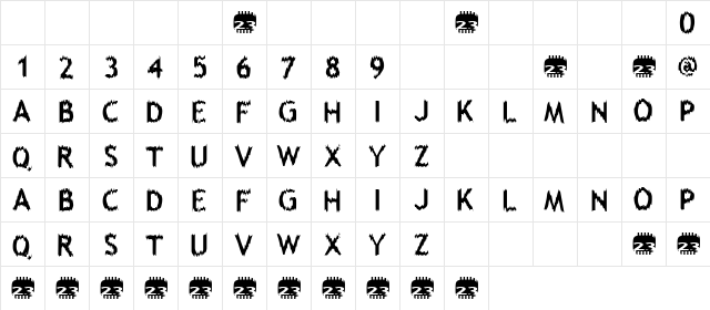 Zone23_gravity Normal  glyph index