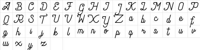Speed Line DEMO Regular  glyph index