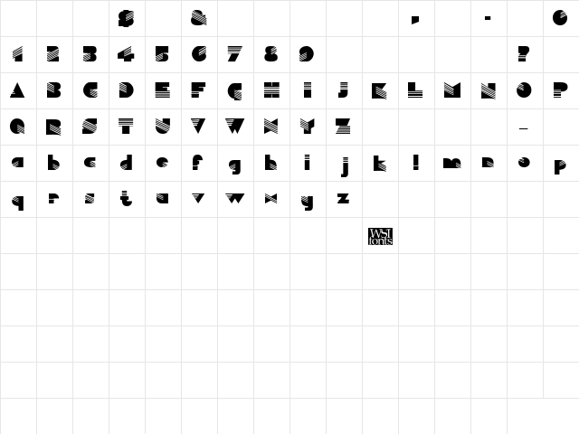 SaminoaDisplay Regular  glyph index