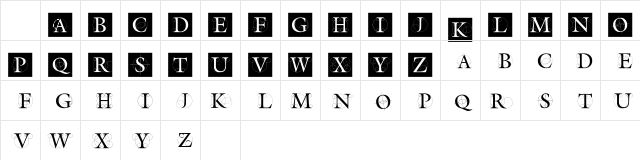 TheRoots Regular  glyph index