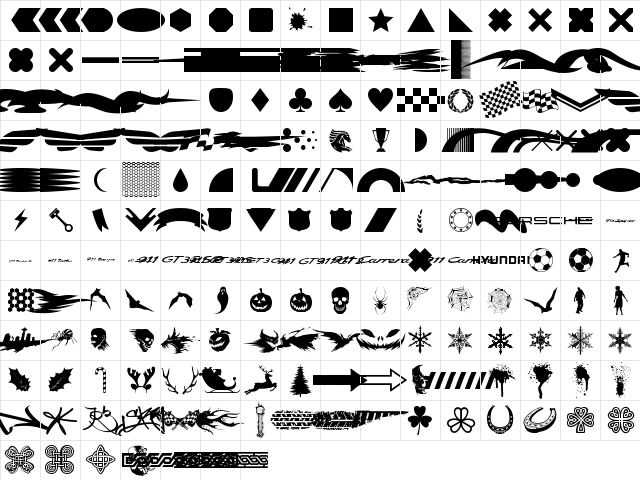 r3_decals Regular  glyph index