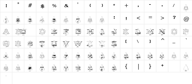 ChristmasTreeByPerry   glyph index