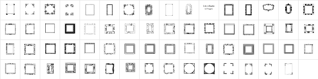 Lots of Frames Regular  glyph index