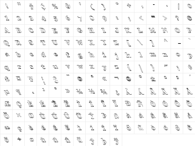 FZ ROMAN 32 HOLLOW LEFTY Normal  glyph index