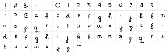 Don Butique Regular  glyph index