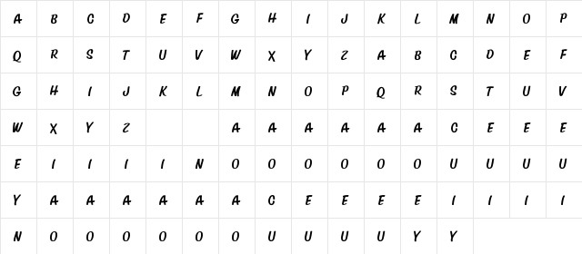 David And SovhieDEMO Sans  glyph index