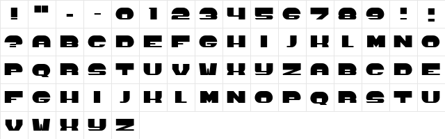 Hours Regular  glyph index