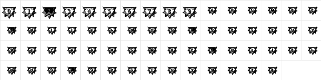 pf_ornate2idontknow Regular  glyph index