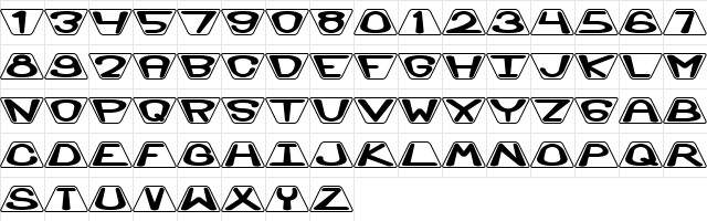 Zoidal (BRK) Regular  glyph index