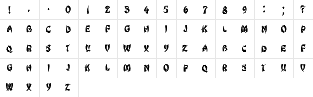 Chinese Dragon Regular  glyph index