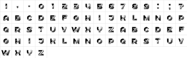 Karambol Regular  glyph index