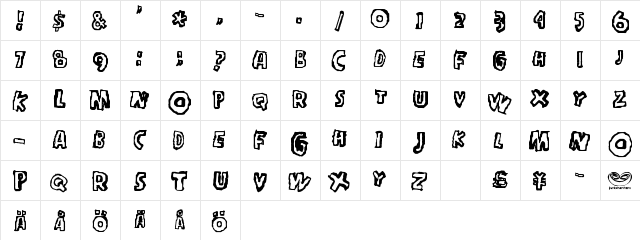 in_my_head Regular  glyph index