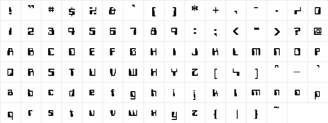 Olive Natural Regular  glyph index