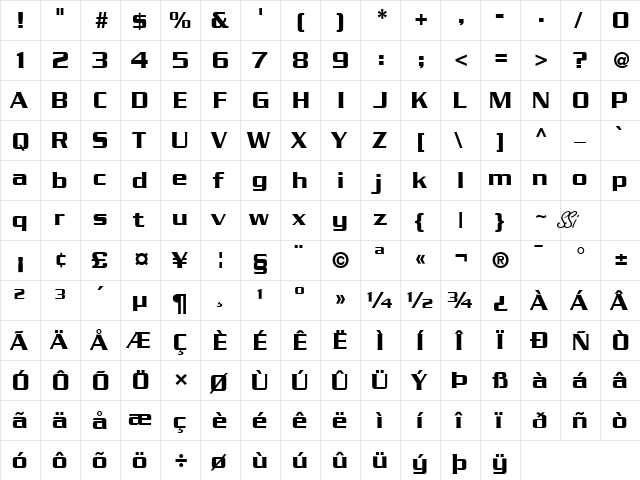 Boost SSi Regular  glyph index
