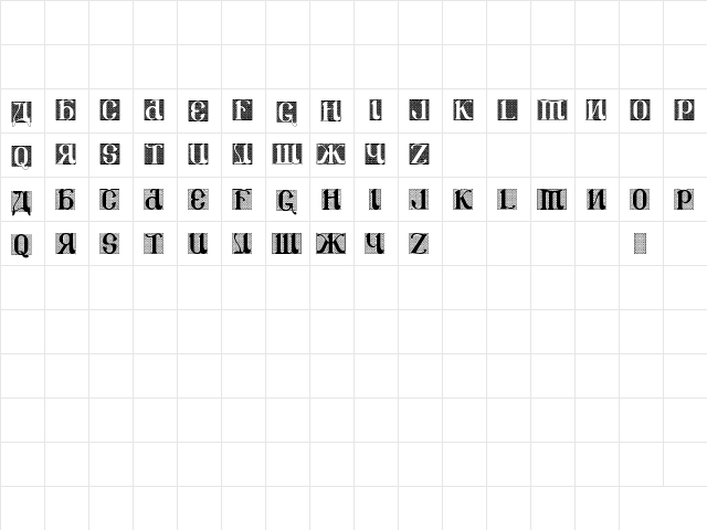 CSAR VESTMENT Regular  glyph index