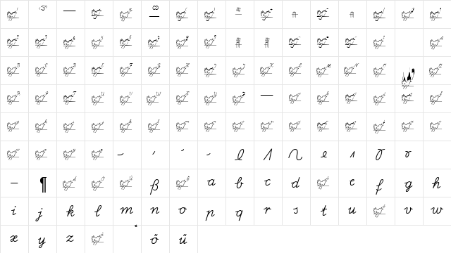 KD Singvogel Normal  glyph index