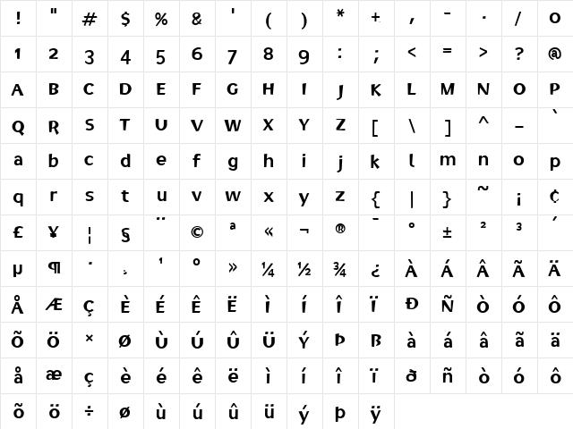 Elected Office Regular  glyph index