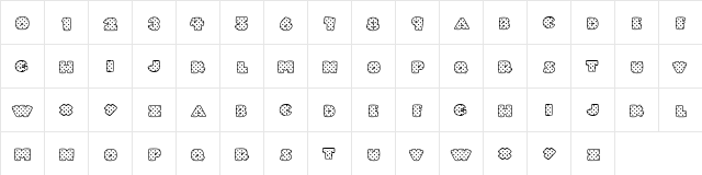 Fatty Heart Filled Regular  glyph index