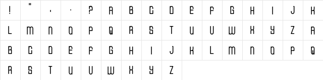 CVF Buffalo Grove Regular  glyph index