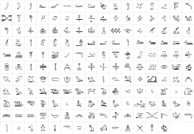 GlyphExtLibI Medium  glyph index