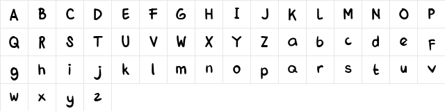 Pastelova Demo Demo  glyph index