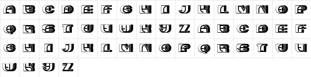 Album Regular  glyph index