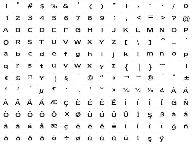 00935 Regular  glyph index