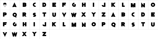 DYLAN DOG Regular  glyph index