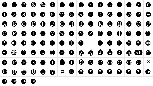 FZ BORDERS 18 Normal  glyph index