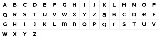 Thorce Free Regular  glyph index