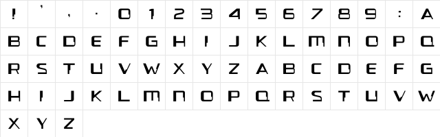 Voya Nui GF  glyph index