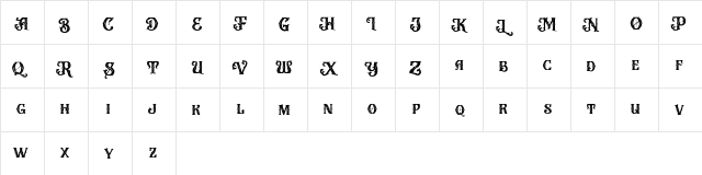 Vanguard FREE Regular  glyph index