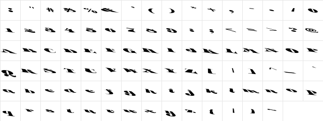 Fictive09 Regular  glyph index
