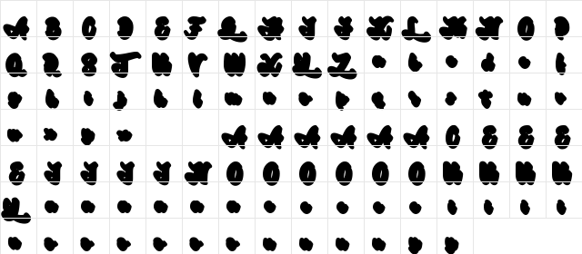 Gadimon Extrude Regular  glyph index