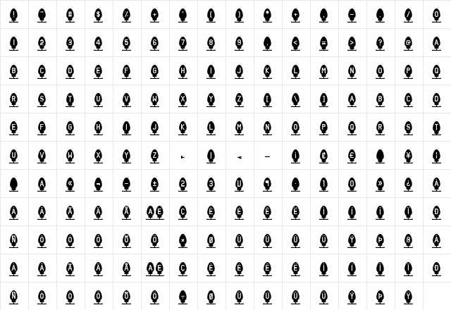 Xmas Fairy Lights Solid Regular  glyph index