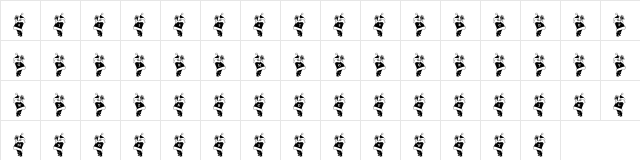 Pf_santa Normal  glyph index