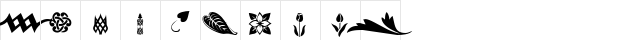 KR Simple Fleur 3 Regular  glyph index